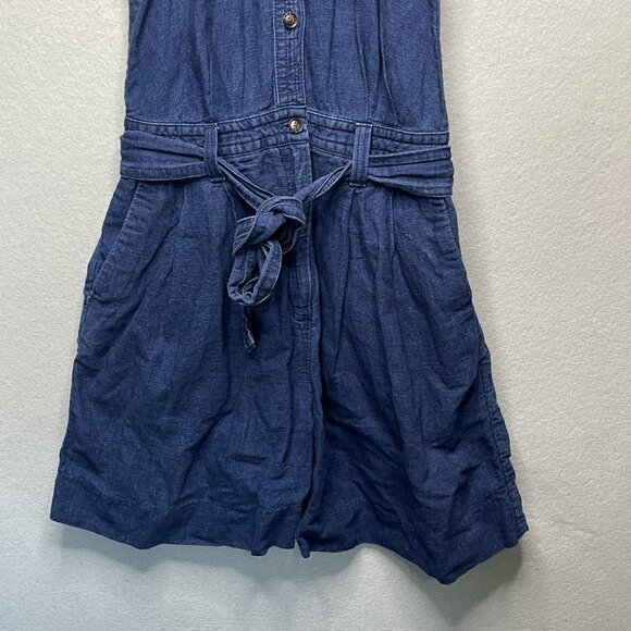 Banana Republic 6 Linen Cotton Blend Button Front Camp Romper - Picture 3 of 9